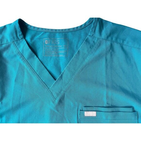 Figs Men's Leon Scrub Top in Pacific Blue Size XXL - Picture 3 of 5